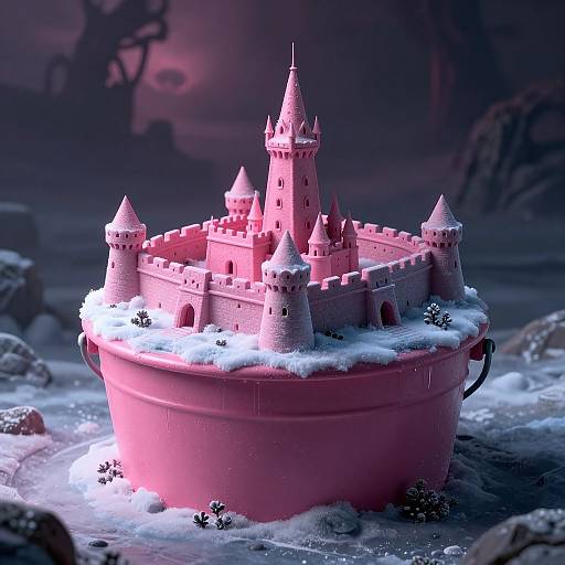 Miniature Frozen Fortress in Bucket