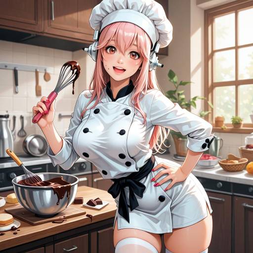 Super Sonico as a Charming Chef