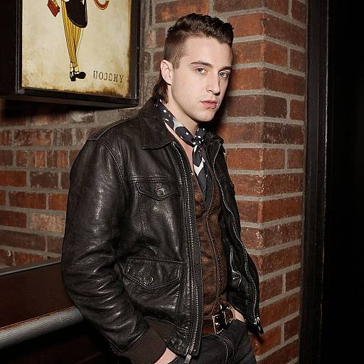 Stylish Young Man in Vintage Bar