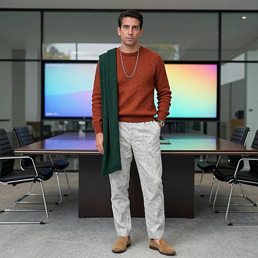 Stylish Man in Casual Modern Attire