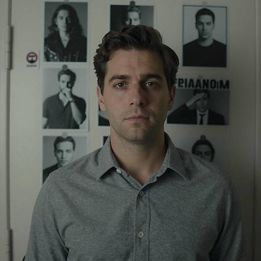 Portrait of Man in Dimly Lit Room