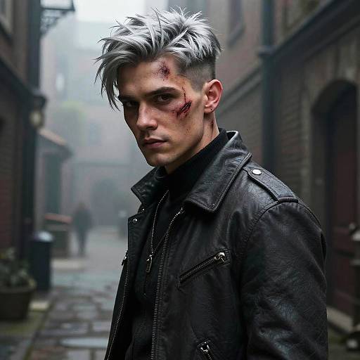 Fogbound Victorian Assassin with Silver Undercut