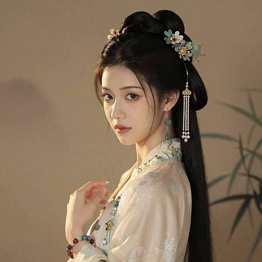 Cinematic 8K Chinese Painting of a Girl