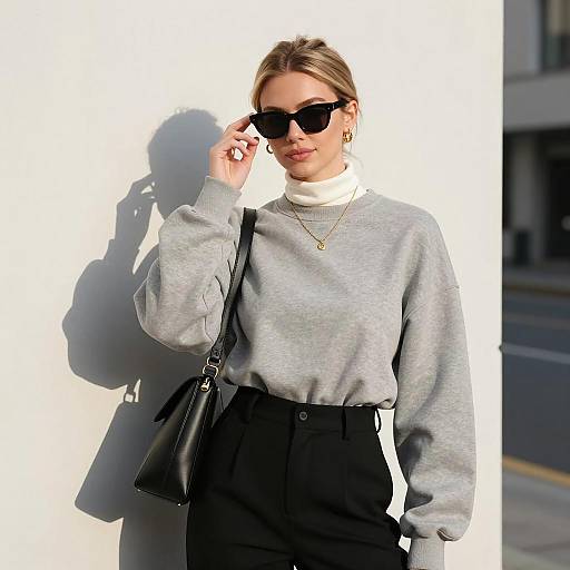 Urban Chic: A Stylish Blonde Woman