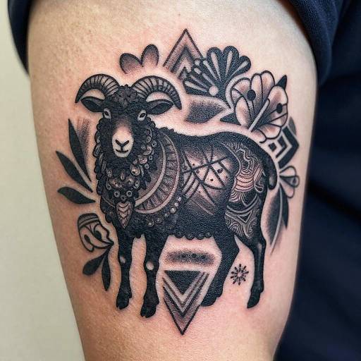 Black Sheep Tattoo Art Design