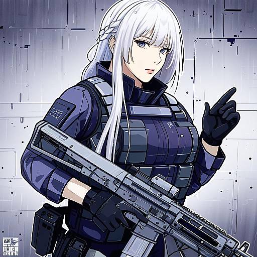 Illustration of Ak-15 (girls' frontline), girls' frontline in the style of Takepoison
