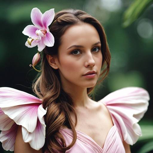 Elegant Orchid Mantis Costume Design