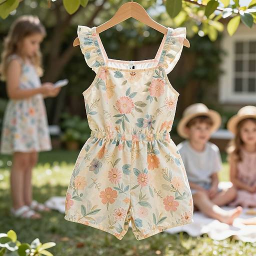 Whimsical Summer Garden Rompers