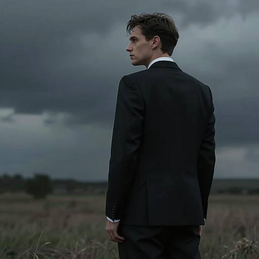 Mystery Man in Dark Lynchian Landscape