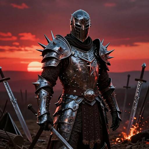 Epic Thorned Armor Warrior Portrait