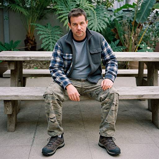 Man in Outdoor Casual Outfit