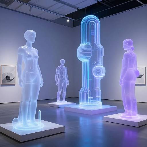 Futuristic AI-Generated Virtual Art Gallery