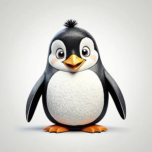 Cute Cartoon Penguin Character