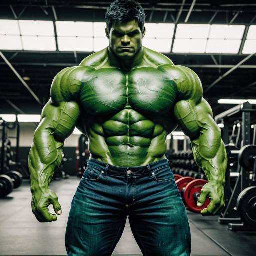 Muscular Hulk-Inspired Male Character