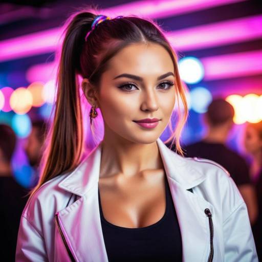 Vibrant Nightclub Portrait of Confidence