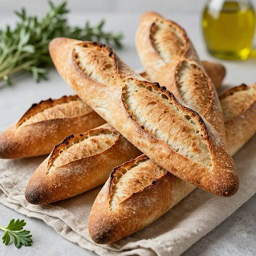 Rustic Baguettes with Crunchy Crust