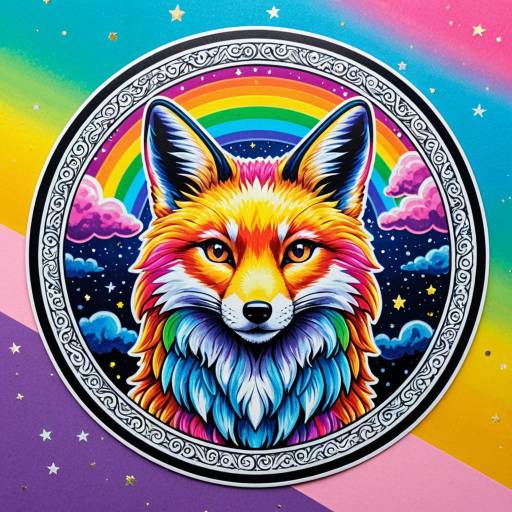Vivid Lisa Frank Fantasy Winged Fox