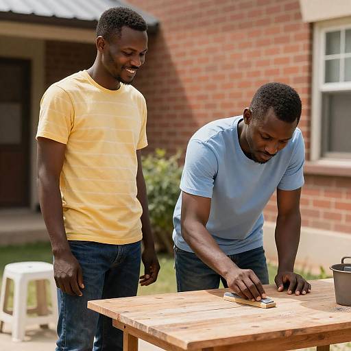 Sunlit Workshop: Friends Sanding Table