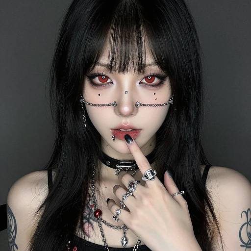 Alternative Goth Girl with Jewelry