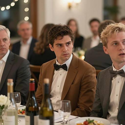 Intimate Dinner Party Scene with Guests