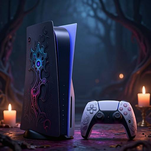 Ethereal Horror-Themed PS5 Console