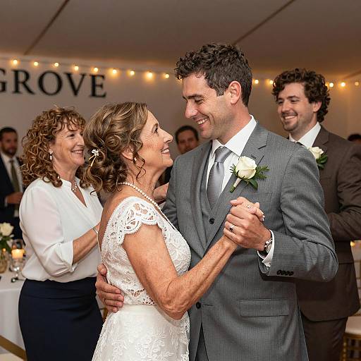 Joyful Wedding Reception Celebration Moment