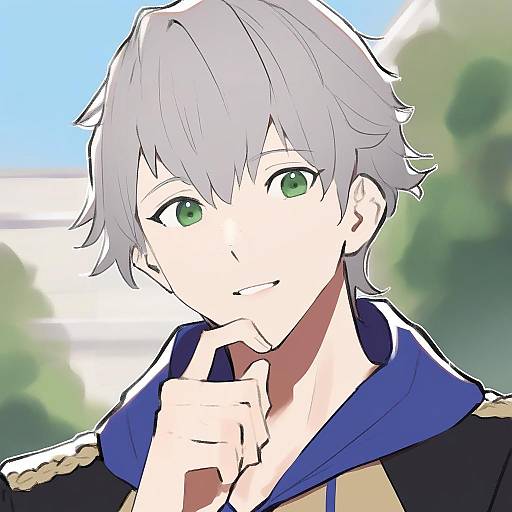 Illustration of Ashe ubert, fire emblem in the style of Jikatarou