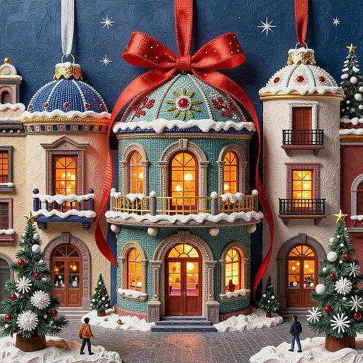 3D Constructivist Winter Ornaments