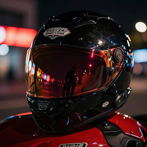 Red Neon Reflection Urban Helmet