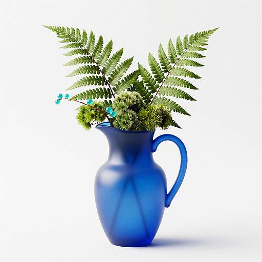 Translucent Azure Glass Still-Life