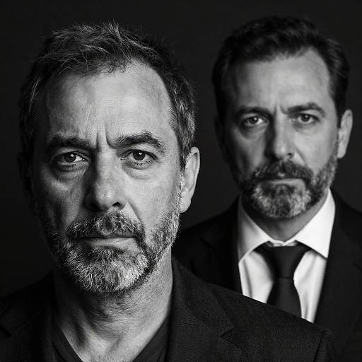 Intense Black and White Portrait of Men