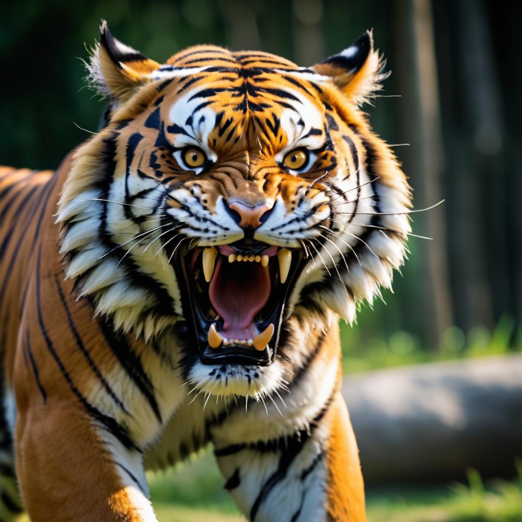 Fierce Tiger with Powerful Claws