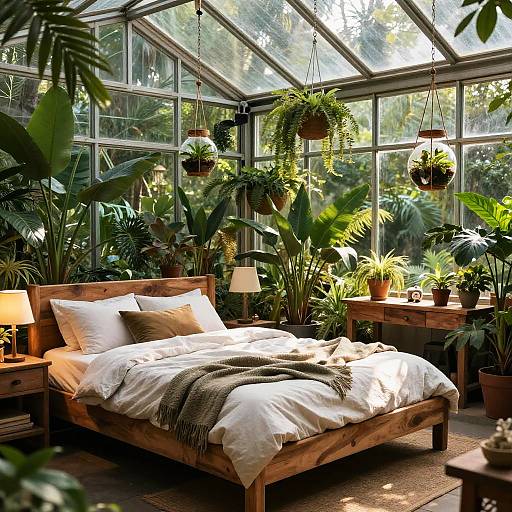 Tropical Greenhouse Bedroom Retreat