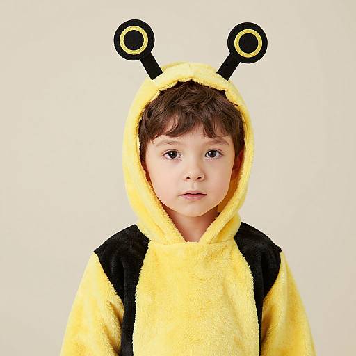 Realistic Toddler in Bubble Bee Costume
