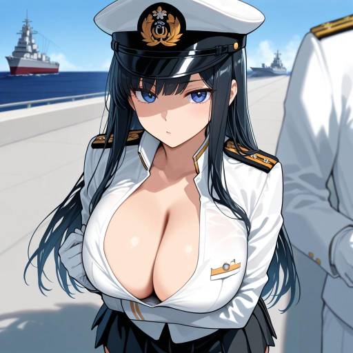 Confident Admiral in Naval Uniform