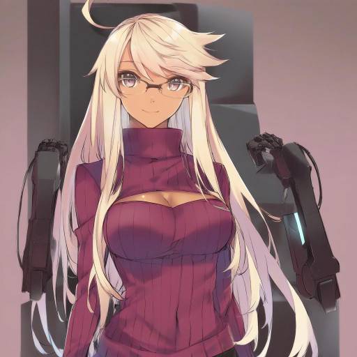 Illustration of Alma armas, va-11 hall-a in the style of Kuwashima rein