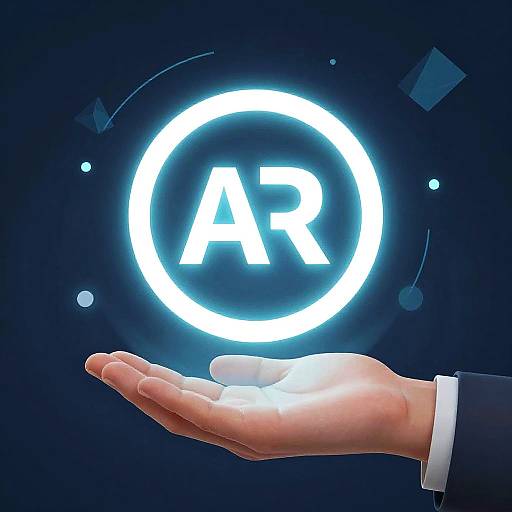 Glowing AR Marker Above Hand