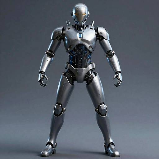 Full Body Android Sentinel in Power Stance