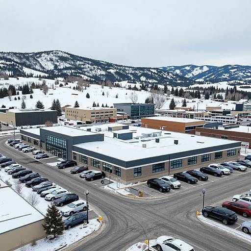 Snowy Commercial Building Near Steamboat