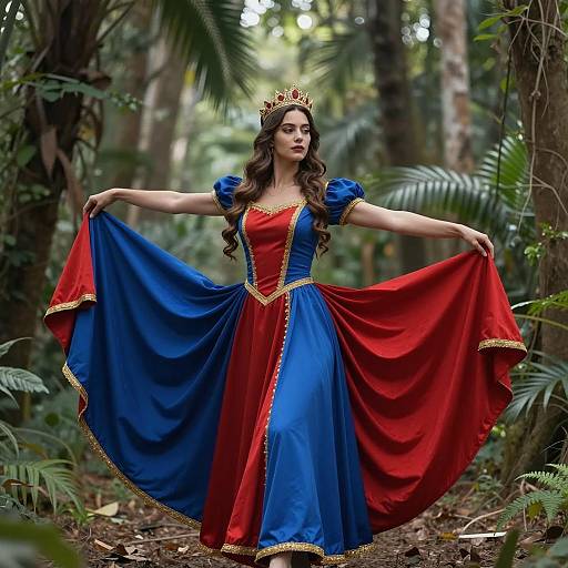 Elegant Magician in Enchanted Forest