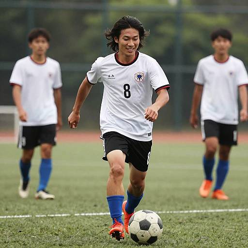 Realistic Photo of Asian Soccer Player
