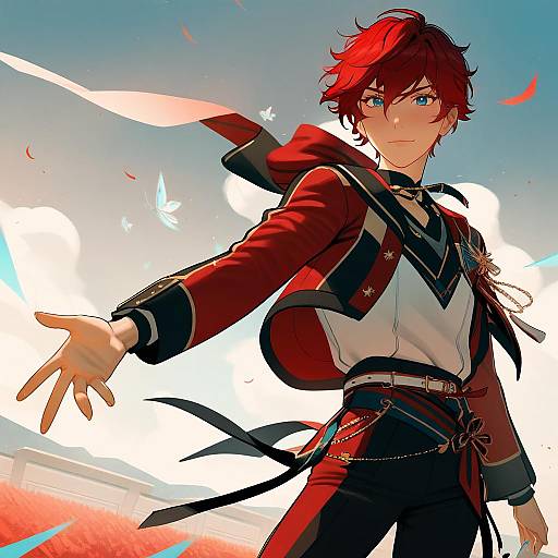 Illustration of Amagi hiiro, ensemble stars! in the style of Incase