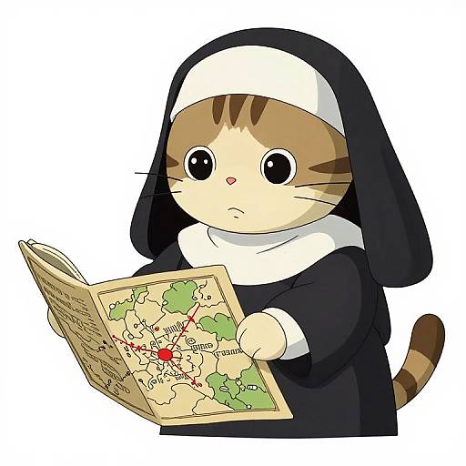 Studio Ghibli Pirate Map Cat