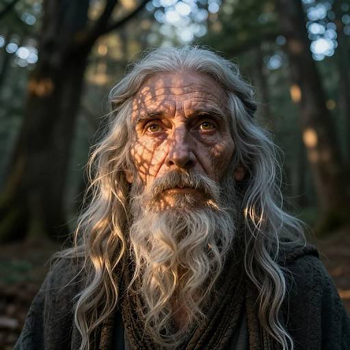 Mystic Portrait in Golden Dawn Light