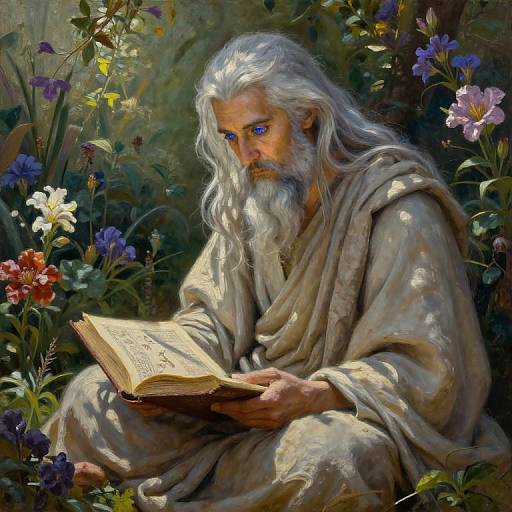 Sage in Exotic Garden Reading
