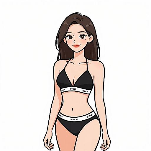Sporty Woman in Stylish Bikini