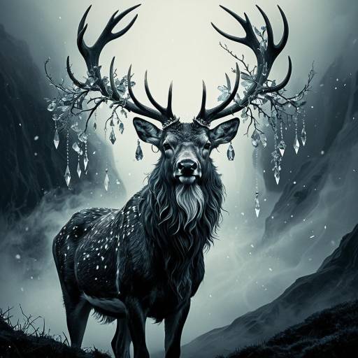 Ethereal Stag with Crystal Antlers Ethereal Stag with Crystal Antlers