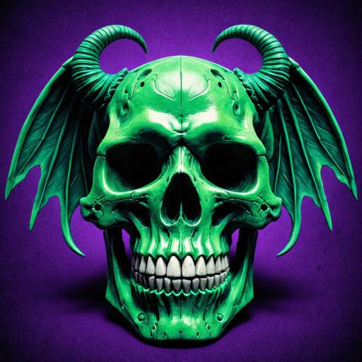 Psychedelic Lovecraftian Skull Art