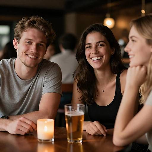 Warm Evening at the Bar with Friends