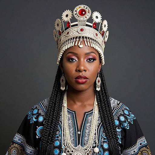 African American Woman in Traditional Attire